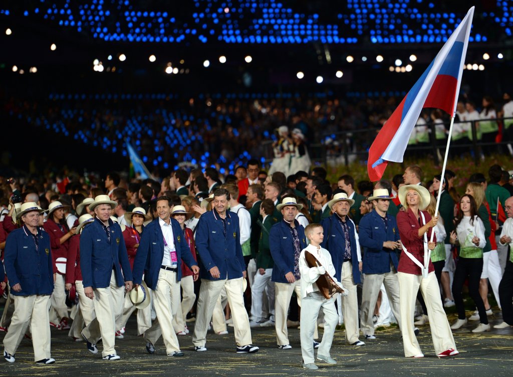 знаменосец,лондон 2012,мария шарапова,олимпиада,олимпийски игри,руска делегация