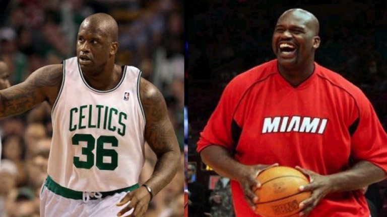 5. Шакил О'Нийл
Шак може да се похвали със страхотна кариера. Извисяващият се на над 2 м баскетболист поддържаше тегло между 129 и 133 кг. През кариерата си той е вкарал 28 596 точки, включен е в олимпийския "Dream Team" през 1996 г., а през 2014 г. получи заслужено място в баскетболната Зала на славата.
През сезон 2002/2003 Шак пропусна 12 мача заради контузия, а през 2006/2007 - цели 35 след операция на коляното. Кариерата му тръгна надолу и през 2011 г. той официално се пенсионира. В момента тежи над 163 кг.