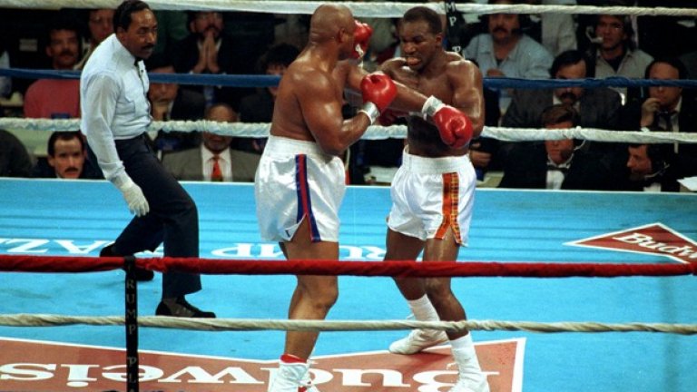 1991 г., Атлантик Сити - Ивендър Холифийлд срещу доайена Джордж Форман.