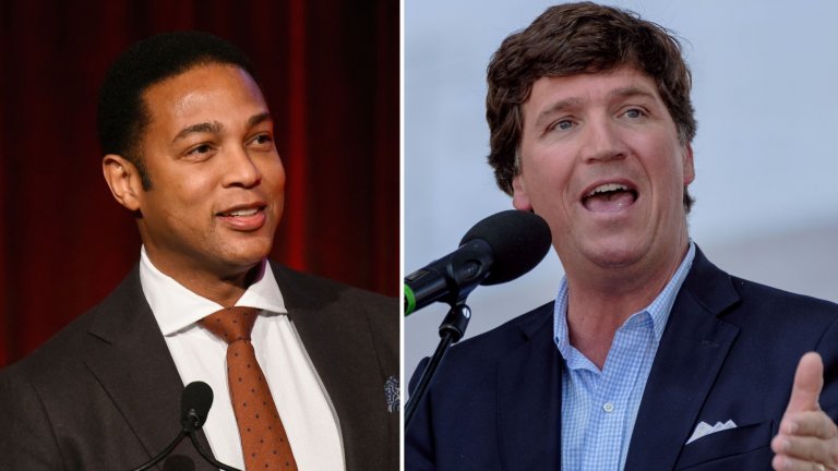 Тъкър Карлсън (вдясно) напуска Fox News, а Дон Лемън беше освободен от CNN