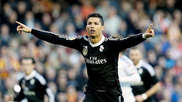 6. Кристиано Роналдо (Реал Мадрид) – най-резултатният голмайстор в Примера с 48 гола и завърши наравно с Меси и Неймар за голмайстор в Шмапионската лига – 10 гола. 