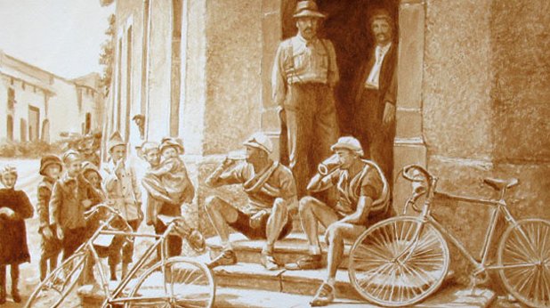 Художничката се вдъхновява от историческите фотографии, включващи бира, като Тур дьо Франс от 1920 г. 