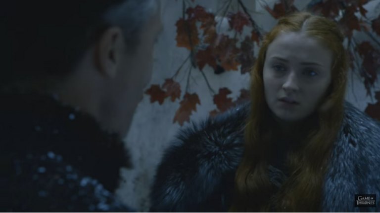 Междувременно Софи Търнър намекна, че героинята й Санса би имала две опции в бъдеще - да действа в екип с Джон Сноу или с Кутрето.