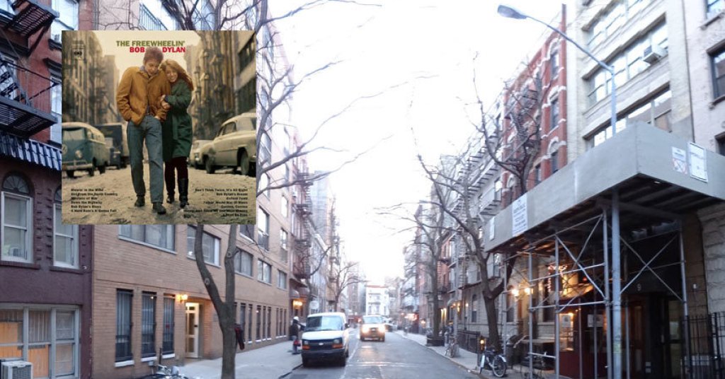 Bob Dylan – Freewheelin’: ъгъла на  Jones Street и West 4th Street в West Village, New York