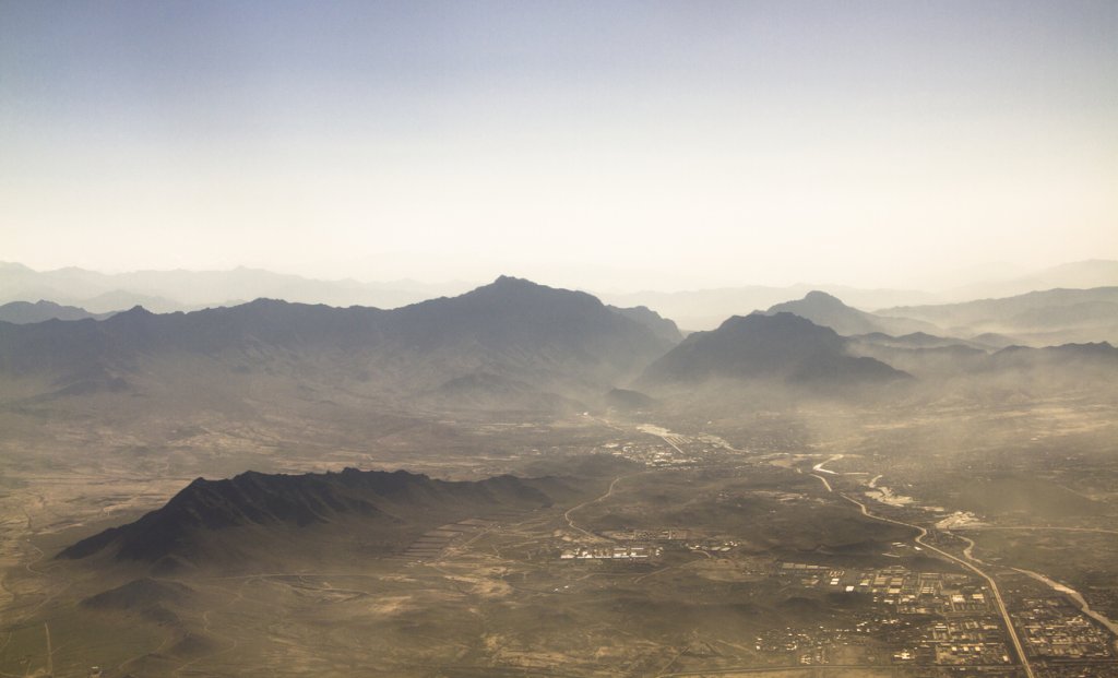 Road way to outside of Kabul Afghanistan