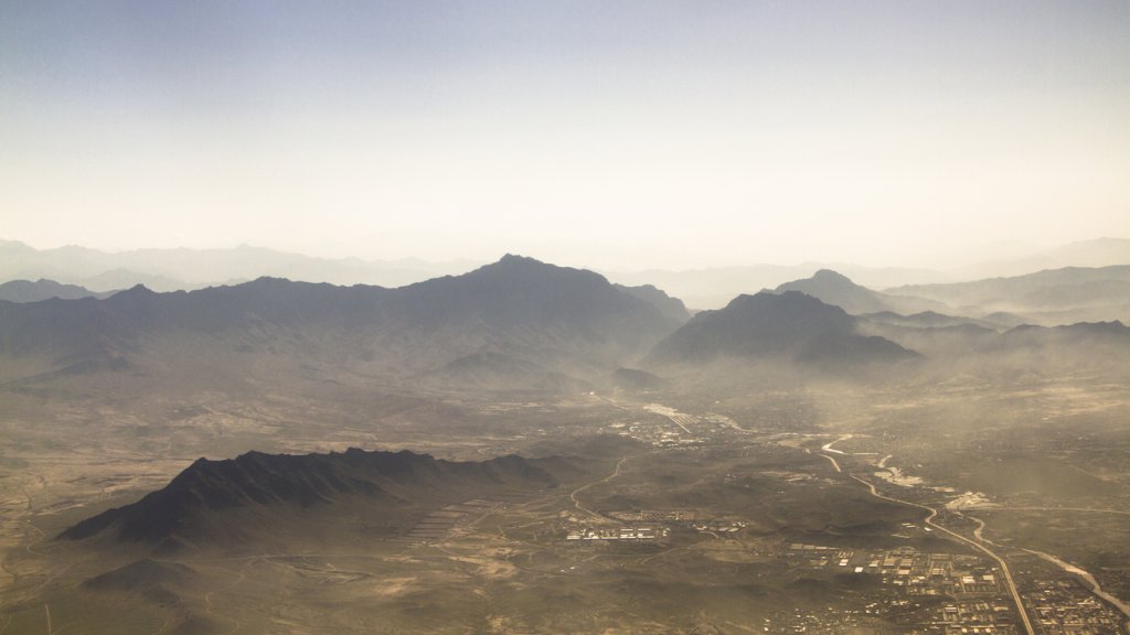 Road way to outside of Kabul Afghanistan