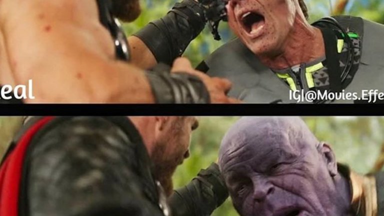 "Avengers: Infinity War" (2018) - преди и след специалните ефекти