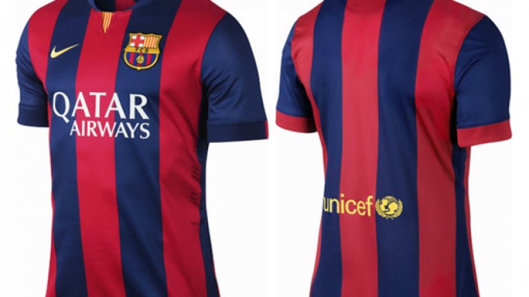Барселона
Каталунците имат един от най-разпознаваемите екипи в света на футбола и за това рядко си позволяват да променят дизайна. Тази година цветовете са по-засилени, което прави комбинацията от синьо и червено още по-характерна
