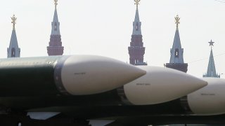 Military parade rehearsal