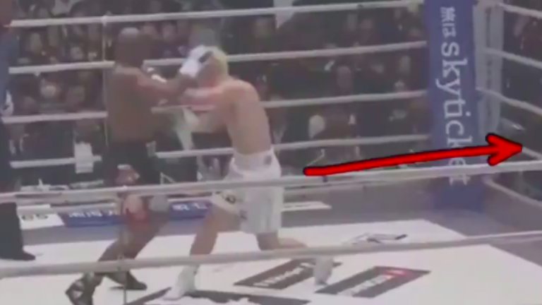 Просто няма как последният му удар да е толкова силен, че да събори японеца. А да не говорим, че не попадна точно в целта, което се вижда на повторенията.