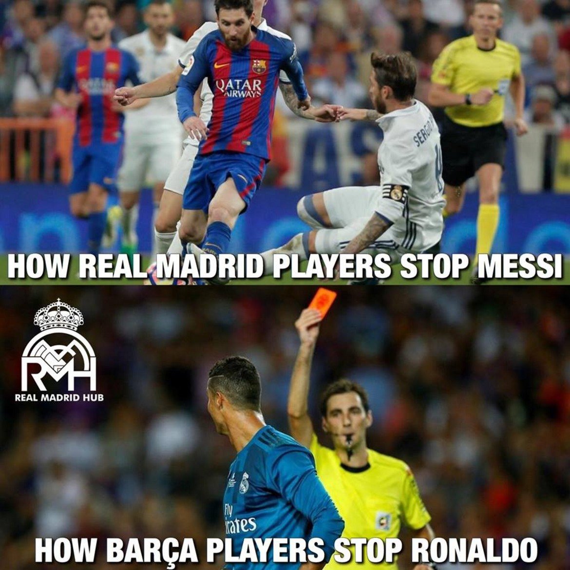 Как Реал спира Меси
Как Барса спира Роналдо