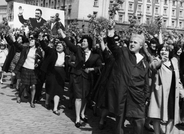 Първомайска манифестация в София на 1 май 1969 година