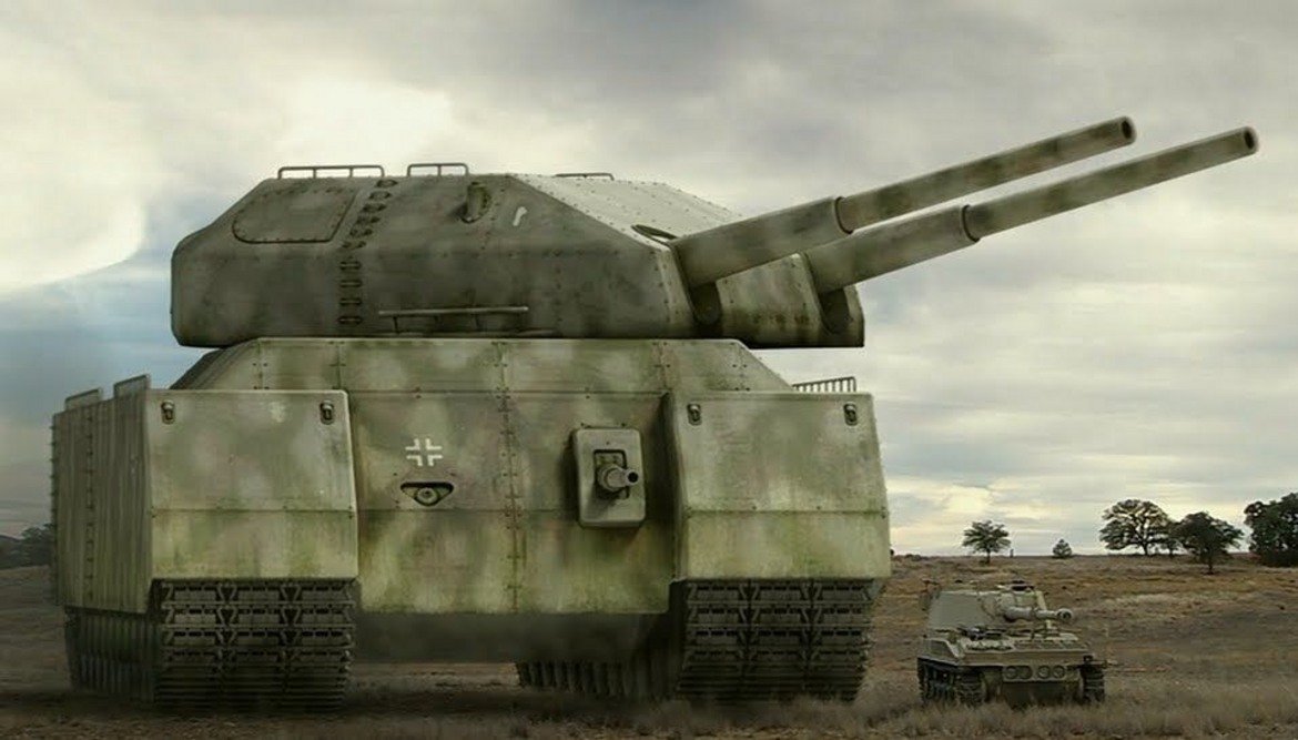 1. Panzer 1000 "Ratte"
 
Танковете са доказали своята ефективност по време на Втората световна война и Адолф Хитлер е искал да затвърди своите позиции със създаването на най-големия сред тях – Landkreuzer Panzer 1000. Самият Хитлер му слага прякора "Плъх" (Ratte). По план машината е щяла да тежи 1000 тона и да е дълга 35 метра. Танкът е трябвало да може да събира в себе си 40 войника, обградени от 360 мм броня.

Машината трябва да е 10 пъти по-голяма от всеки друг танк по това време. Множество проблеми обаче пречат "Ratte" да стане реалност – няма начин танкът да бъде транспортиран до всяка точка и няма пътища, които да издържат тежестта му. Освен това той няма да може да маневрира така, че да се измъкне от опасност – без значение колко противовъздушни оръдия има по себе си (по план е трябвало да има 8).