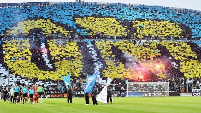 Най-мощната подкрепа във Франция безспорно получават футболистите на Олимпик Марсилия