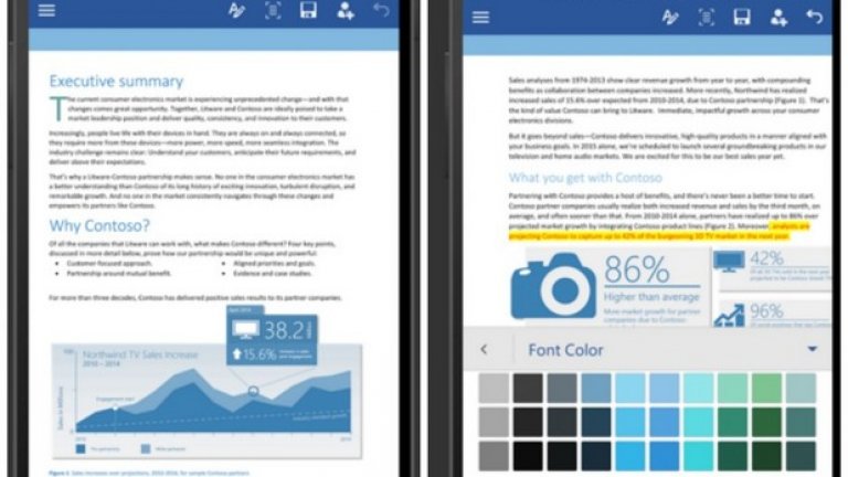 Microsoft Word

Microsoft направи силен мобилен скок под ръководството на Сата Надела. Office пакетът работи на тъчскрийн, а през тези година пристигна и за Android. С Microsoft Word можете лесно да създавате и редактирате документи през телефона или таблета, независимо дали си плащате за Office 365 или не. 
