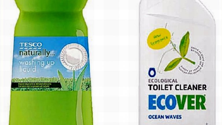 Продукти на Tesco и Ecover - тестове и експерти доказват, че твърденията на производителите за тяхната екологичност са преувеличени