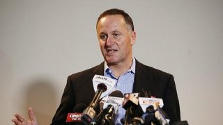John Key-New Zealand flag