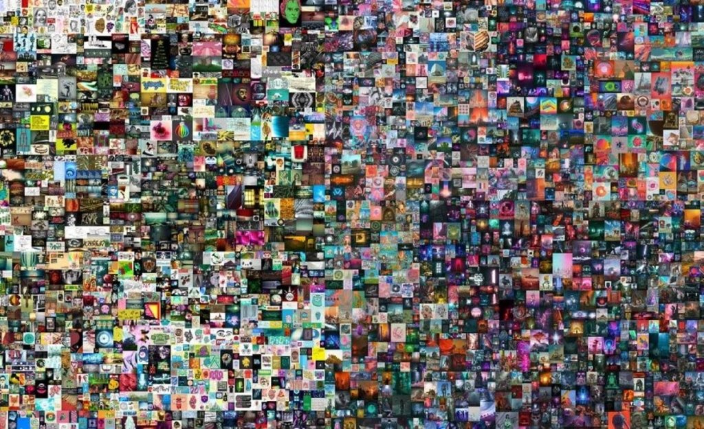 “Всекидневие: първите 5000 дни”
Цифровото произведение на изкуството с уникален NFT маркер беше продадено за 69,3 милиона долара. Творбата е на Майк Уинкълман, по-известен като Бийпъл, и представлява обща картина на 5000 снимки, направени между 2007 г. и 2021 г.