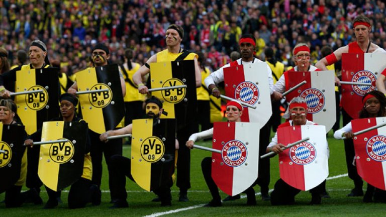 Байерн - Борусия (Дортмунд), финал в Шампионската лига, 2013 г.
Голям мач, описван в Германия като триумф на Бундеслигата над европейския футбол.
На "Уембли" Байерн поведе с гол на Марио Манджукич, но лудата команда на Клоп изравни от дузпа, при която баварците имаха късмет Жером Боатенг да не бъде изгонен с втори жълт картон. И в края Робен донесе успеха на Байерн - 2:1.