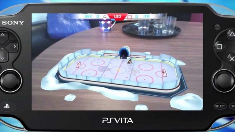 С Table Ice Hockey за PS Vita може да играете въздушен хокей и на кухненската си маса