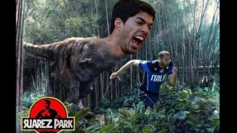 Суарес захапа Киелини на Световното в Бразилия и си заслужи строго наказание