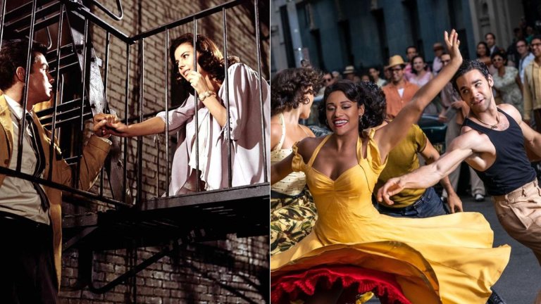 "Уестсайдска история" (1979) и "Уестсайдска история" (2021)
Първата филмова адаптация на мюзикъла е от 1961 г. Тя има своите недостатъци. Например, Натали Ууд играе пуерториканката Мария. Тя е бяла актриса и е дублирана в песните си. Въпреки това филмът е спиращ дъха. Музиката (на Стивън Сондхайм), хореографията и сценографията са актуални и днес. Рита Морено става първата латиноамериканка с "Оскар“ за ролята си на Анита. Филмът печели наградата "Оскар“ за най-добър филм през 1962 г. Римейкът на Стивън Спилбърг от 2021 г. може би е дори по-добър. В него участват истински пуерторикански актьори. Спилбърг представи на публиката Рейчъл Зеглър и Ариана ДеБоуз. Римейкът е номиниран за най-добър филм на "Оскарите“ през 2022 г. Той е определян като един от най-добрите филмови мюзикъли на всички времена.