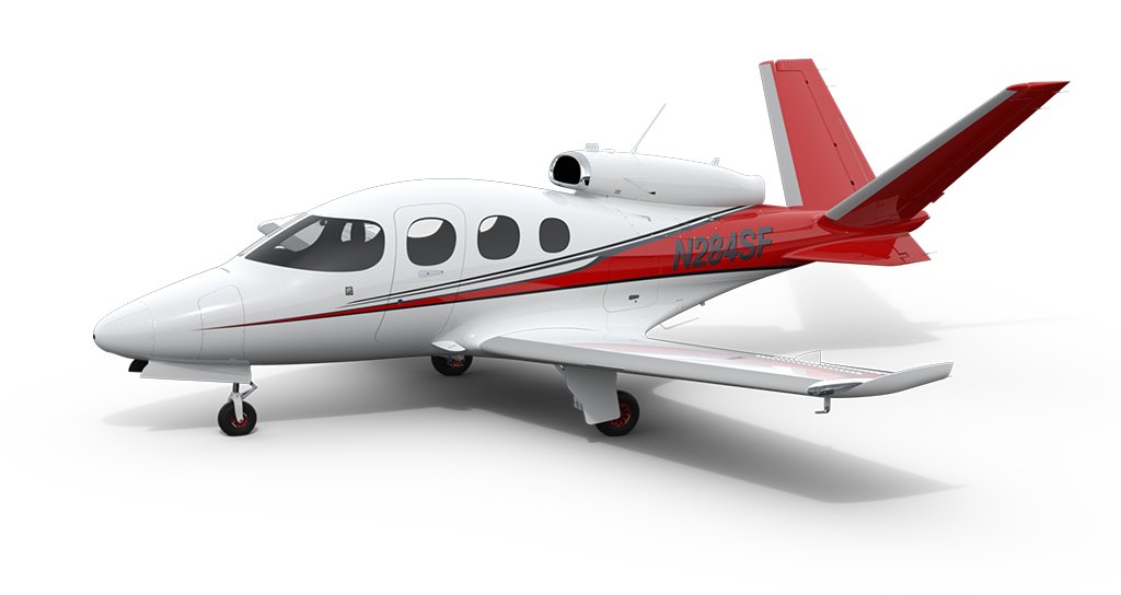 Cirrus Vision SF50
Цена: $1.96 милиона
Много по-силният А5. 5-местен, двигателят е монтиран над кокпита, V-дизайн на крилата. 