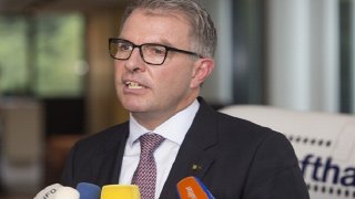 Chief Executive Officer Of Deutsche Lufthansa AG Carsten Spohr News Conference