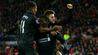 висша лига, висша лига 19 2015, ливърпул, съндърланд, роберто фирмино, кристиан бентеке, адам лалана