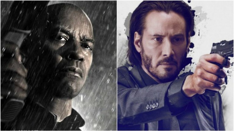 John Wick и The Equalizer
И двата филма се появяват през 2014 г. и ако човек ги гледа един след друг, ще остане с впечатлението, че Киану Рийвс и Дензъл Уошингтън са били помолени да играят по идентичен сценарий, за да се види накрая кой от двамата ще свърши по-добра работа за ролята на пенсиониран наемен убиец, който, провокиран от мафиоти, ще избие купища народ и да подплаши целия подземен свят. И докато при Дензъл идеята включва спасяването на малко момиче от ръцете на бандитите, то Киану просто отмъщава за убитото си куче и ходи в специален бар за наемни убийци. Общо взето с това се изчерпват големите разлики.