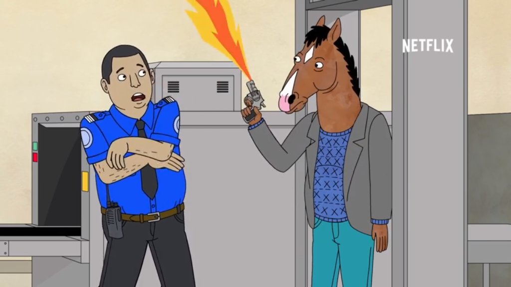 \"Bojack Horseman\" 
Изключително забавният анимиран кон ни показва циничен поглед към Холивуд и друг доста мрачен - към депресията. 