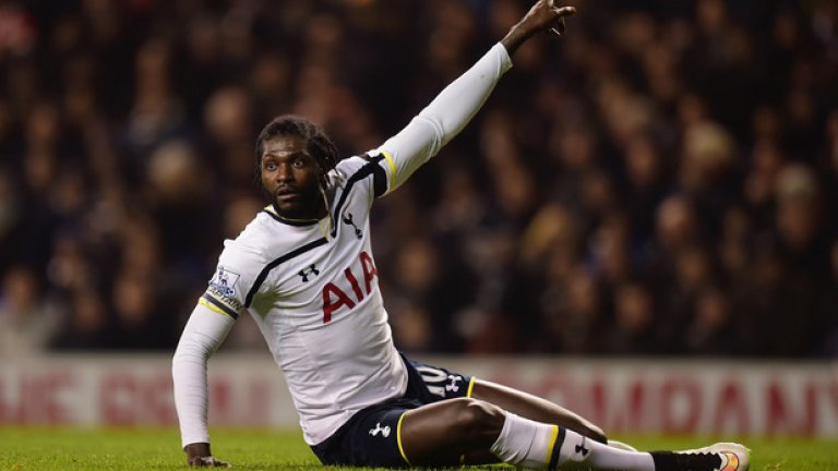 Емануел Адебайор – от Тотнъм в Астън Вила – 2015 г.
Адебайор можеше да напусне „Уайт Харт Лейн“ това лято, но трансферът му във Вила пропадна, след като тогоанецът реши да се посъветва с... пастора си. Затова и Адебайор остана в Тотнъм.