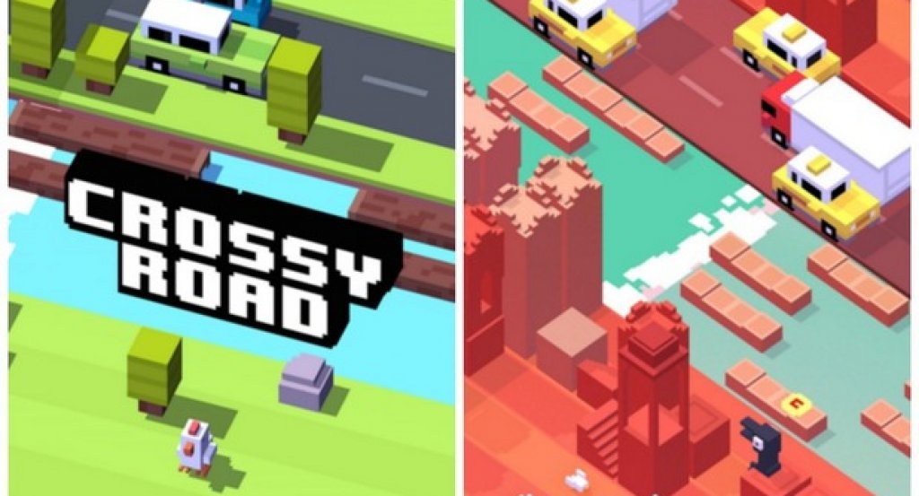 Crossy Road
Crossy Road беше една от най-популярните iOS игри през 2014-та година и се радваме, че през тази година имахме възможност да я играем и на Android-а си. Добре де, пилето, което трябва да пресече пътя, без да го блъснат е просто зарибяващо.