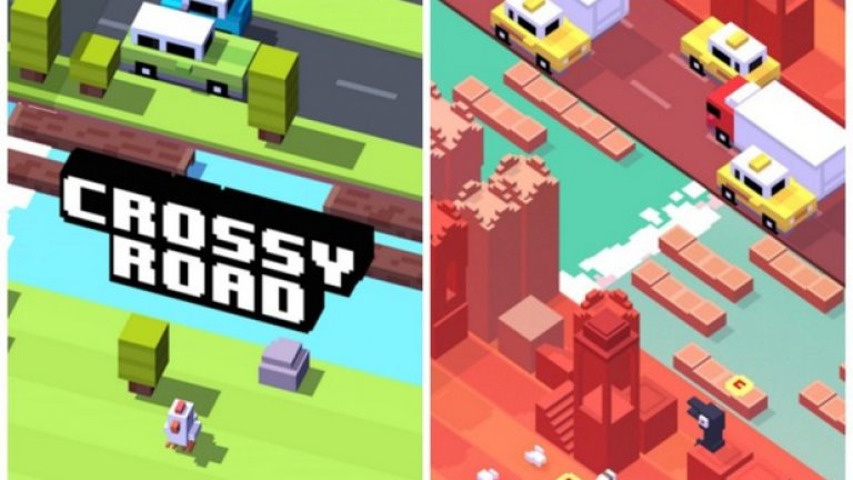 Crossy Road
Crossy Road беше една от най-популярните iOS игри през 2014-та година и се радваме, че през тази година имахме възможност да я играем и на Android-а си. Добре де, пилето, което трябва да пресече пътя, без да го блъснат е просто зарибяващо.