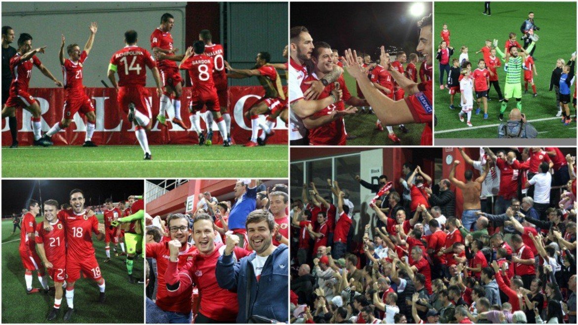 Футболните фенове в Гибралтар изживяха велики моменти в последните дни, когато бяха постигнати първите две победи в официални мачове в историята на страната