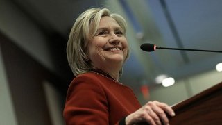 Hillary Clinton Speaks At Political Journalism Awards Ceremony