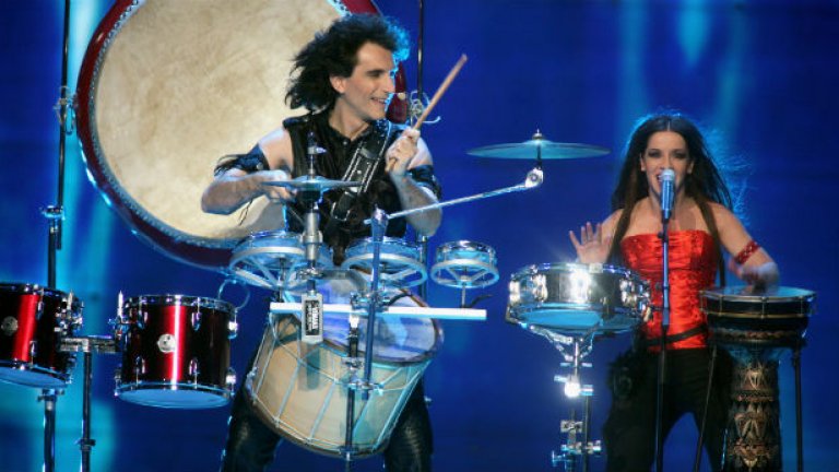 Ударният дует на първата си Евровизия през 2007 г.