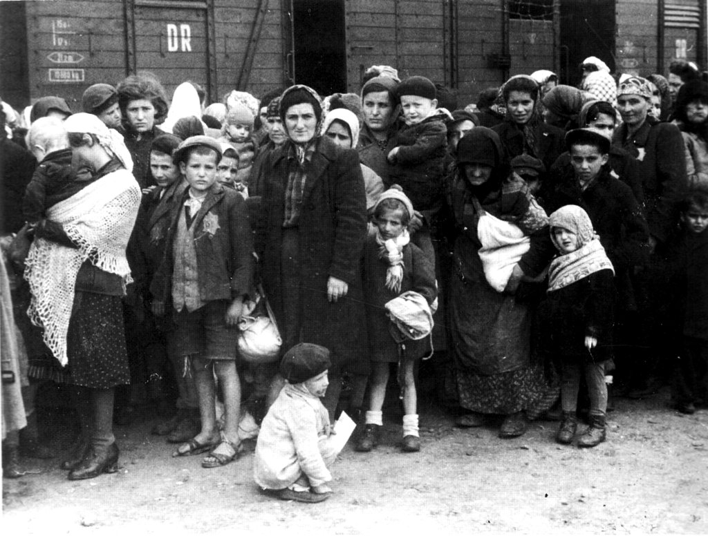 Bundesarchiv_Bild_183-N0827-318,_KZ_Auschwitz,_Ankunft_ungarischer_Juden