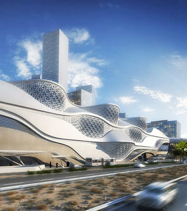 Дизайнът на новата метростанция в Рияд "Крал Абдула" е дело на световноизвестната архитектка Заха Хадид 