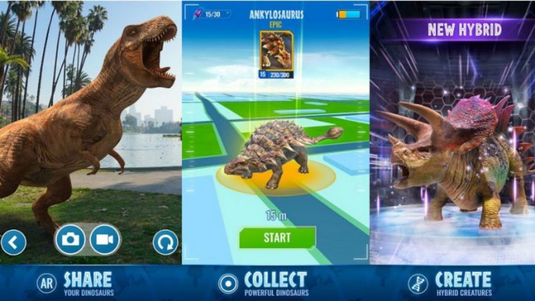 Jurassic World Alive (iOS, Android)
Това е заглавие за добавена реалност (AR), подобно на Pokemon Go. Влизате в ролята на нов член на Групата за защита на динозаврите (DPG) на мисия да спасите тези гигантски същества от второ изчезване. Можете да следите динозаври с дрон и да събирате проби от ДНК, необходими за ъпгрейди и създаване на хибриди във вашата лаборатория. Също така можете да съберете перфектния екип от динозаври и да поемете опасни мисии в битките в реално време в PvP режим. Играта ви позволява да изследвате света около вас с технология, базирана на местоположението ви, да откривате динозаврите на картата, да печелите награди в играта като виртуална валута и повече живот на батерията за вашия дрон.
Jurassic World Alive ще се появи това лято, въпреки че точната дата не е известна. Най-вероятно тя ще излезе по времето, когато филмът „Джурасик свят 2“ тръгва по кината на 8 юни. Можете да се регистрирате предварително за играта в Play Store и App Store, за да я изпробвате веднага щом стане достъпна.
