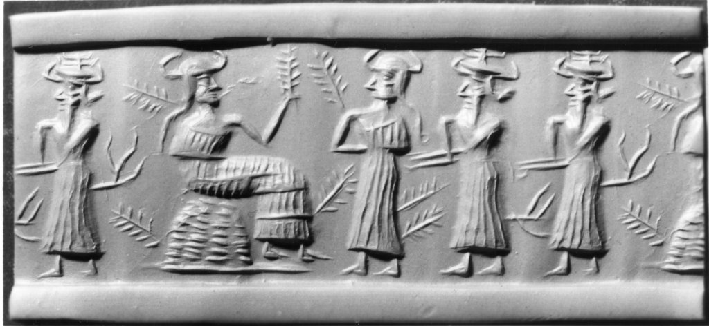 Mesopotamian_-_Cylinder_Seal_-_Walters_42564_-_Impression