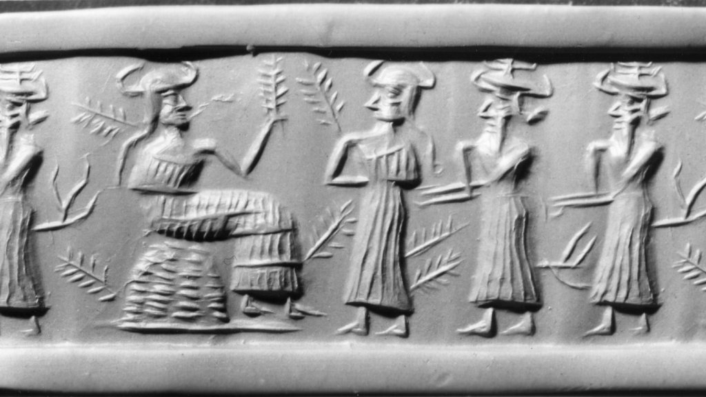 Mesopotamian_-_Cylinder_Seal_-_Walters_42564_-_Impression