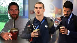 Три от звездите на съвременния футбол с калабас в ръка.