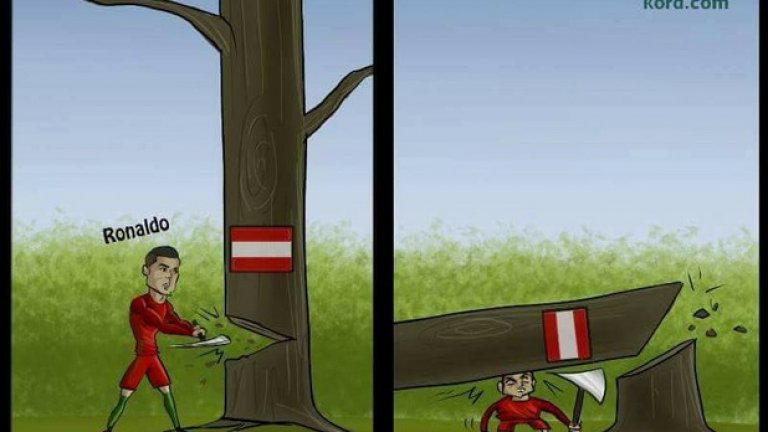 Но срещу Австрия вкара два и даде асистенция, но родната му Португалия пак не успя да победи