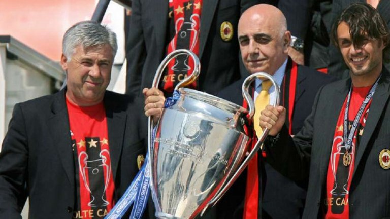 Анчелоти е Мистър Шампионска лига с 5 европейски триумфа като футболист и като треньор.