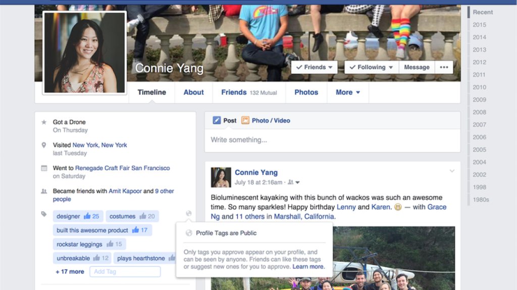 Facebook - LinkedIn features