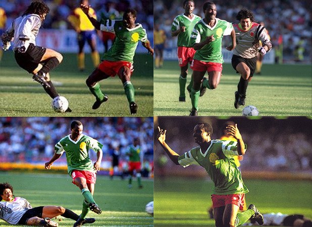 Невинаги експериментите са успешни, особено ако подцениш съперника. Рене Игита провали Колумбия на Мондиал 1990, когато топката му бе отнета от Роже Мила на осминафинала и камерунците триумфираха с този гол в продълженията.