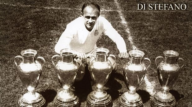 Алфредо Ди Стефано (1953 – 1964 г.) – Ла лига (8), Копа дел Рей (1), Шампионска лига (5)
