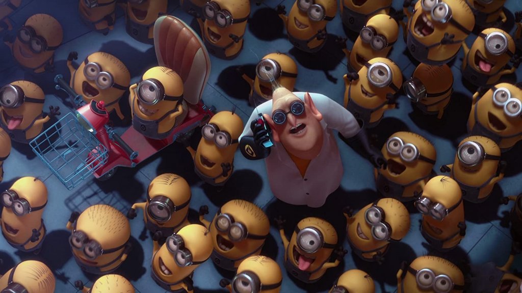 "Аз, проклетникът"/ Despicable Me Пълнометражната анимация на Пиер Кофен и Крис Рено създава цял култ около миньоните, които първоначално са били замислени като по-големи и подобни на орки създания. В крайна сметка обаче те се оказват жълти очилатковци, които говорят на измислен език (смесица между английски, испански и френски), но за разлика от "Стар Трек", където лингвист помага за измислянето му, тук всичко е просто импровизация.