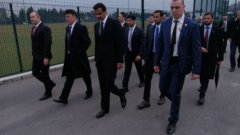 Президентът на БФС Борислав Михайлов прие емира на Катар Тамим бин Хамад ал Тани и президента Румен Радев в новата база на националния отбор по футбол в Бояна